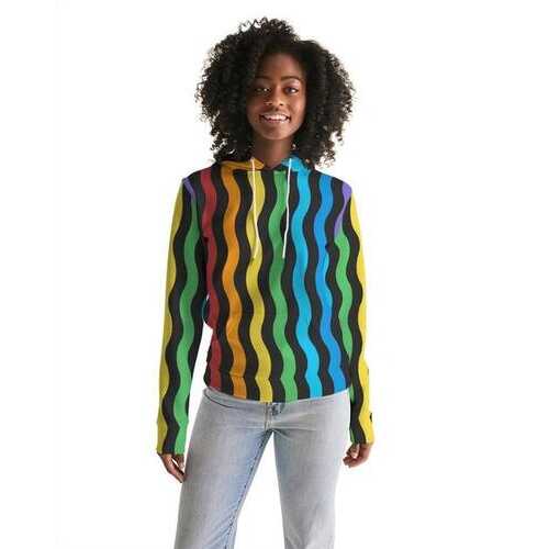 RAINBOW STRIPES Womens Hoodie Classic