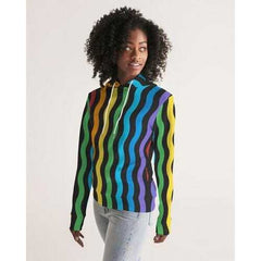 RAINBOW STRIPES Womens Hoodie Classic