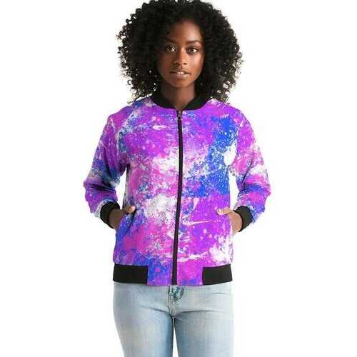 Womens Jackets, Cotton Candy Purple Style Bomber Jacket