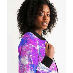 Womens Jackets, Cotton Candy Purple Style Bomber Jacket