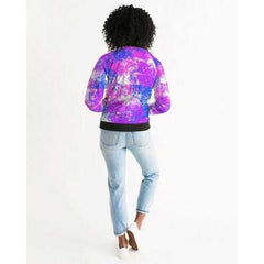 Womens Jackets, Cotton Candy Purple Style Bomber Jacket