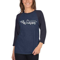 Womens Sport Tees, Phenomenal Woman Graphic Text Style Raglan Shirt