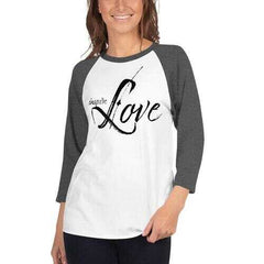 Womens Sport Tees,  Inspire Love Graphic Text Style Raglan Shirt