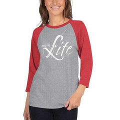 Womens Sport Tees, Inspire Life Graphic Text Style Raglan Shirt