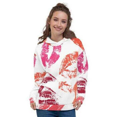 Womens Kisses Style Pullover Hoodie