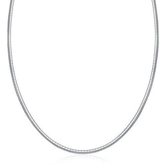 Sterling Silver Classic Omega Chain Necklace (3.0mm), size 16''