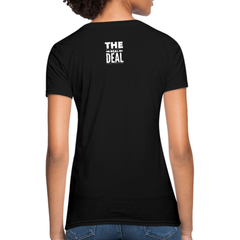 Womens T-Shirts, The Real Deal Graphic Text Double Arrow Style Shirt