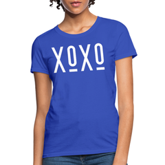 Womens T-Shirts, XOXO Graphic Style White Text Shirt