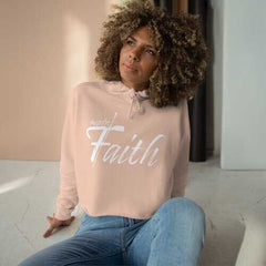 Crop Hoodie, Inspire Faith Graphic Text