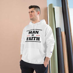 Mens Hoodies, Man of Faith Graphic Style Hooded Shirt