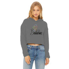 Birthday Crew Cropped Raw Edge Hoodie