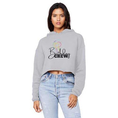 Birthday Crew Raw Edge Cropped Hooded Shirt