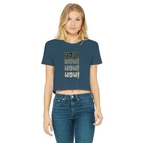 WoW WoW Women's Classic Cropped Raw Edge T-Shirt