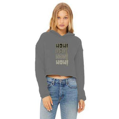 WoW WoW Cropped Raw Edge Hoodie