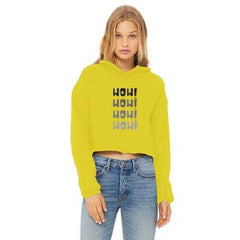 WoW WoW Cropped Raw Edge Hoodie