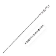 14k White Gold Sparkle Anklet 1.5mm, size 10''