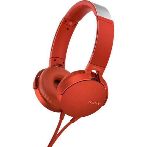 Sony Extra Bass Headphones with mic - Red MDR-XB550AP/R