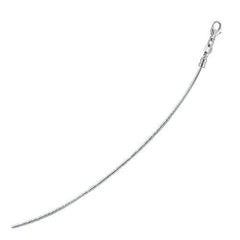 14k White Gold Necklace in a Round Omega Chain Style, size 20''