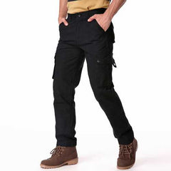 Mens Thick Loose Winter Polar Fleece Cargo Pants