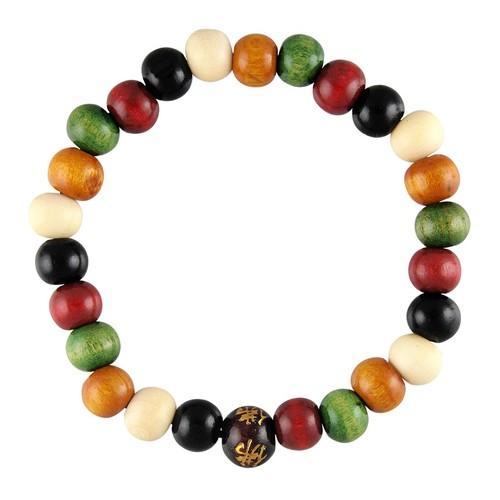 Unisex Multicolor Wood Prayer Bracelet