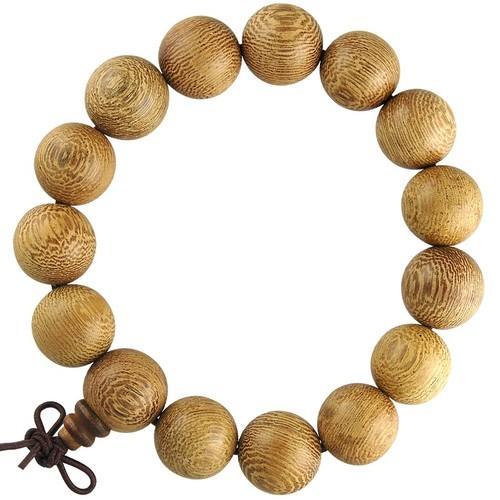 Unisex Light Brown Wood Prayer Bracelet