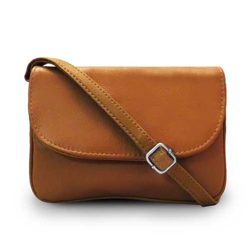 Accordion Leather Messenger Bag