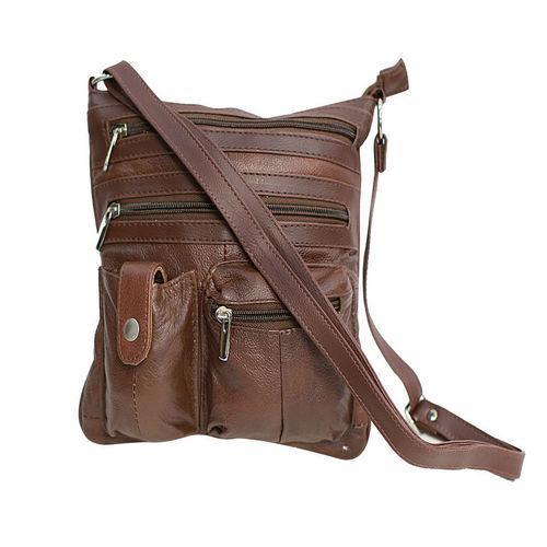 Unisex Fashionable Crossbody Genuine Leather Bag - CH-026