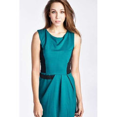 Women's Sleeveless Ponte Colorblock Dress