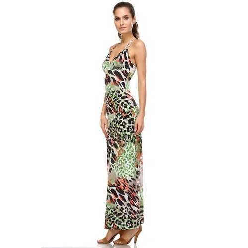 Women's Double Strap Cross-Back Maxi Tank Dress