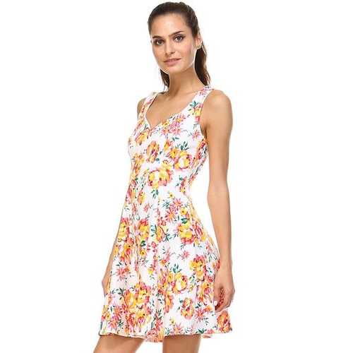 Women's Floral Printed Skater Dress