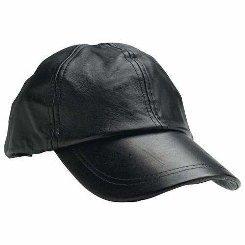 Solid Genuine Leather Baseball Cap