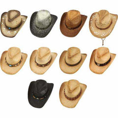 10pc Cowboy Hat Set