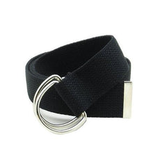 Canvas Belt Double D-Ring Buckle 1.5" Wide with Metal Tip