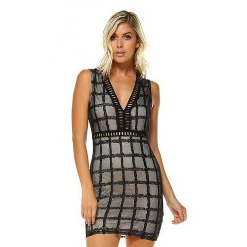 Women's V-neck Cut Out Dress