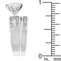 Formal Rhodium Plated Engagement Set