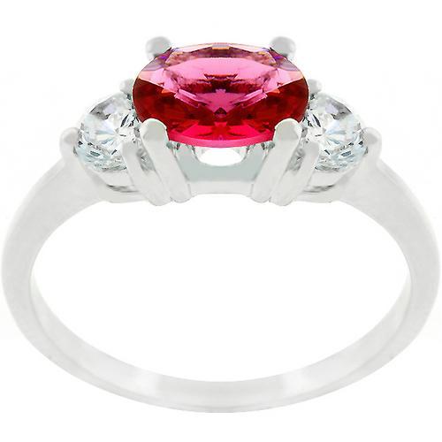 Oval Quartet Cubic Zirconia Ring