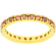 Pink Cubic Zirconia Eternity Ring