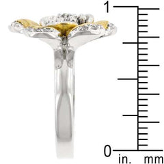 Golden Petals Cocktail Ring