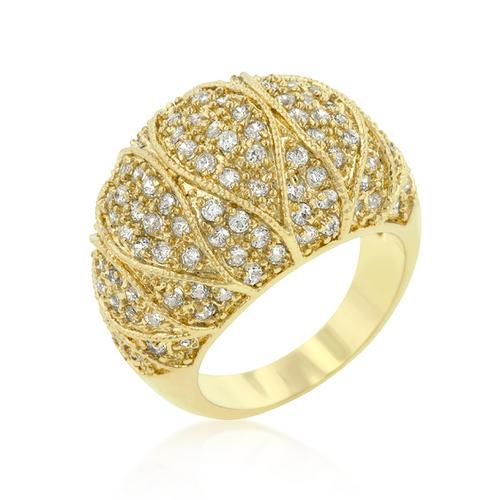 Goldeneye Clear Cubic Zirconia Cocktail Ring