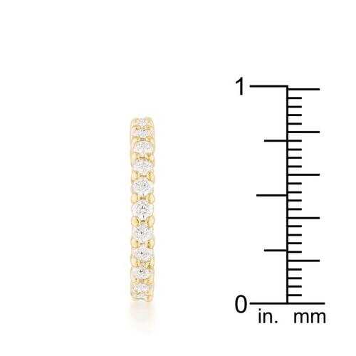 Goldtone Cubic Zirconia Eternity Band