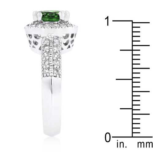 Emerald Halo Engagement Ring