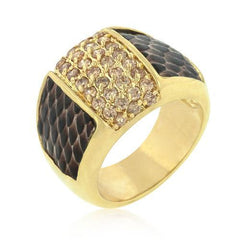 Pave Pink Snakeskin Ring