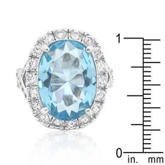 Oval Blue Topaz Cocktail Ring