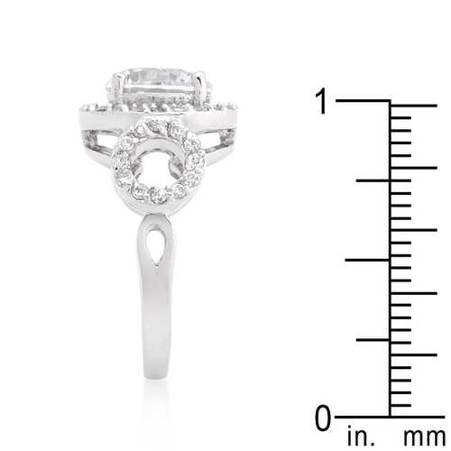 Round Cut Trio Cubic Zirconia Ring