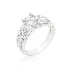 Cubic Zirconia Princess Cut Ring