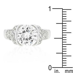 Tension Set Cubic Zirconia Engagement Ring