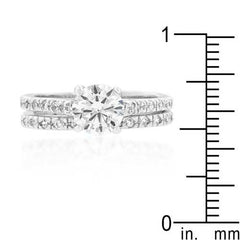 Glistening Engagement Ring Set