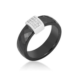 Black Ceramic Cocktail Ring