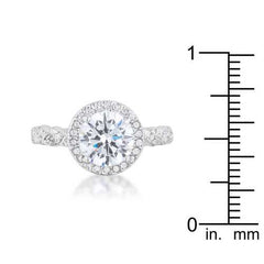 Jordana 2.2ct Clear CZ Rhodium Classic Ring