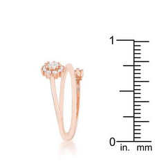 Krista 0.25ct CZ Rose Gold Abstract Wrap Ring